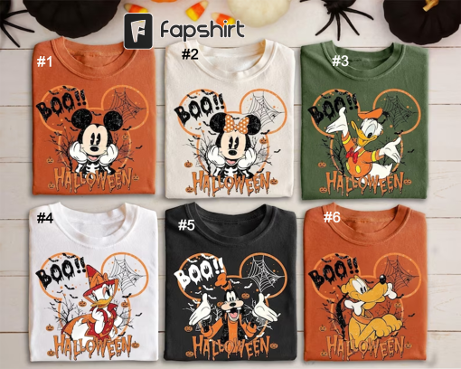 Vintage Disney Mickey and Friends Halloween Team Shirt, Disney Halloween Shirt Retro, WDW Magic Kingdom Shirt, Halloween Matching Shirt