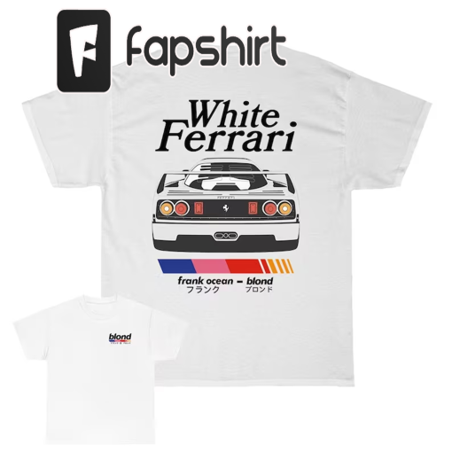 Frank Ocean BLOND WHITE FERRAR! Short Sleeve Shirt | blond album | music gift | vintage style tee | Blonded | Trends Original Design