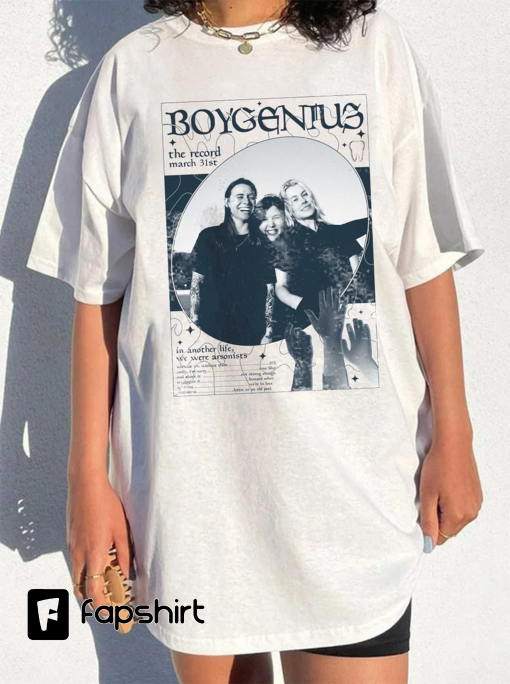 Boygenius The Record Merch Sweatshirt Hoodie Indie Rock Music Tour 2023 Phoebe Bridgers Julien Baker Lucy Dacus 20 dollars Tooth Tracklist