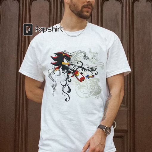 Sonic X – T-Shirt, Sonic X Shadow White Tribal Shirt, Sonic X Tee, Shadow The Hedgehog Shirt, Jesse Pinkman Shirt, Trending Shirt Unisex