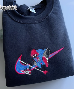 Embroidered Miles Morales Spider-man Sweatshirt Crewneck /…