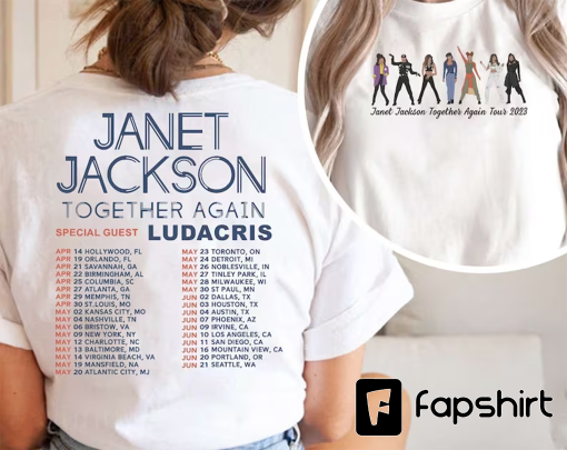 Janet Jackson Together Again Tour 2023 Shirt, Together Again Tour 2023 Tshirt, Music Tour 2023 Tshirt, Tour 2023 Shirt