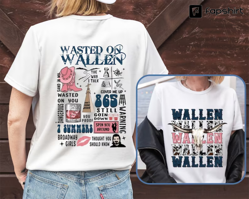 2 Side Wallen World Tour Shirt, Wallen Western Music Concert Shirt, Bull Skull Shirt, Country Music Lover Shirt