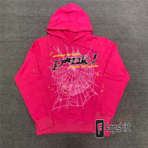 Young Thug Pink Sp5der 555555 Hoodie Men Women 1:1 High Quality Foam Print Spider Web Graphic 555555 Sweatshirts Pullovers