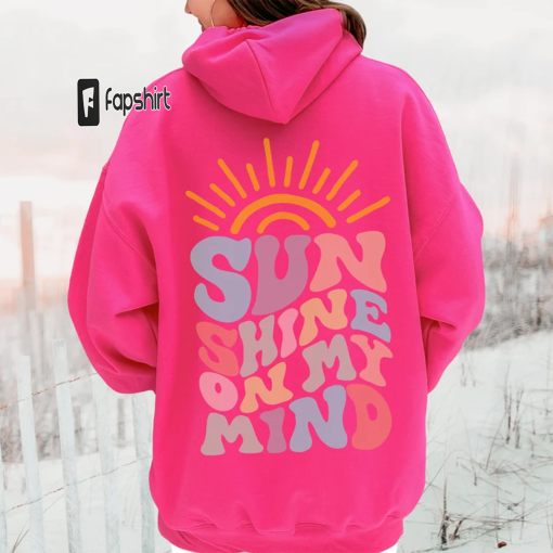 Sunshine, Graphic Sweatshirt, Trendy VSCO, Hoodie With Words on Back, Gift For Her, Beach Aesthetic Sweatshirt, 3X, 4X, 5X, Retro Hoodie