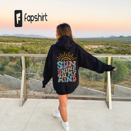 Sunshine, Graphic Sweatshirt, Trendy VSCO, Hoodie With Words on Back, Gift For Her, Beach Aesthetic Sweatshirt, 3X, 4X, 5X, Retro Hoodie