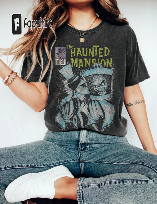 The Haunted Mansion Retro Comic Tshirt, Halloween Shirt, Haunted Mansion Tee, Halloween Gifts, Retro Halloween Hoodie, Crewneck Sweatshirt