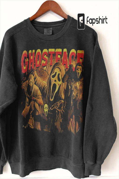 Horror Ghostface Shirt, Halloween Tshirt, Scream Shirt, Horror Movie Tee, Halloween Gifts, Retro Halloween Hoodie, Crewneck Sweatshirt