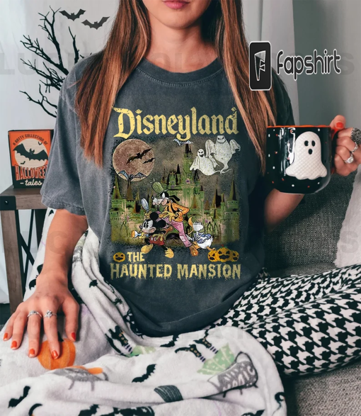 Disneyland Mickey Haunted Mansion Shirt, Halloween Tshirt, Disney Trip Tee, Halloween Gift, Retro Halloween Hoodie, Crewneck Sweatshirt