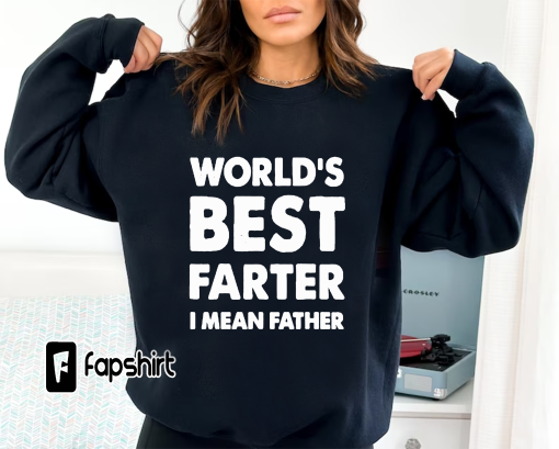 Mens Father’s Day Retro Dad World’s Best Farter I Mean Father T-Shirt