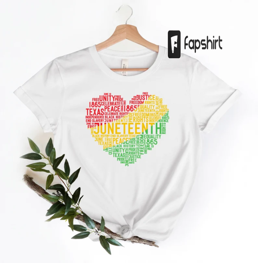 Juneteenth Heart Shirt,Juneteenth shirt women,Black Culture, Black History,Black Lives Matter Tee,Melanin T-Shirt,Black Girl, Free-ish Shirt