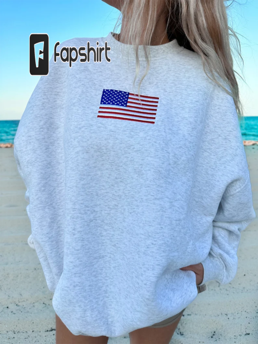 AMERICAN FLAG EMBROIDER sweatshirt