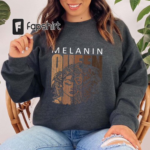 Melanin Queen Tee African American Strong Black Natural Afro T-Shirt