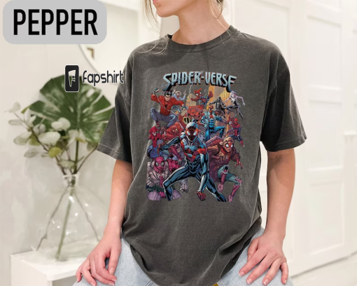 Comfort Colors® Retro 90s Spider-Man Across the Spider-Verse Retro Comics Book Cover Vintage Shirt, MCU Fans Gift Spider Man 2023 Shirt