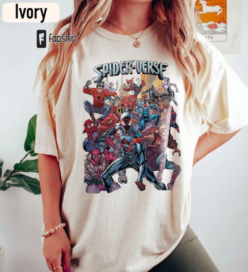 Comfort Colors® Retro 90s Spider-Man Across the Spider-Verse Retro Comics Book Cover Vintage Shirt, MCU Fans Gift Spider Man 2023 Shirt