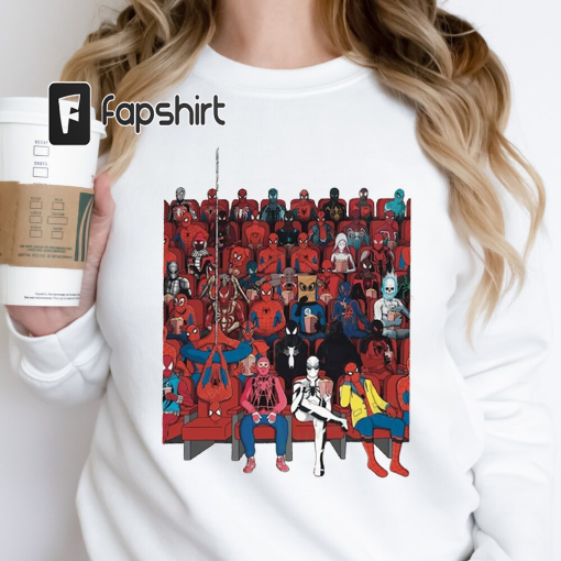 Vintage Spiderman Accross The Spider-Verse Shirts, Spider Punk Sweatshirts, Spider-man Theater Sweater, Spiderman Graphics Group Shirts