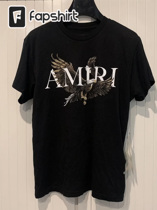 AMIRI Eagle Shirt, Simple Logo Amiri Shirt, Amiri Eagle Paint Black Sweatshirt, Hoodie, Merch, Gift for Him, gift For Her