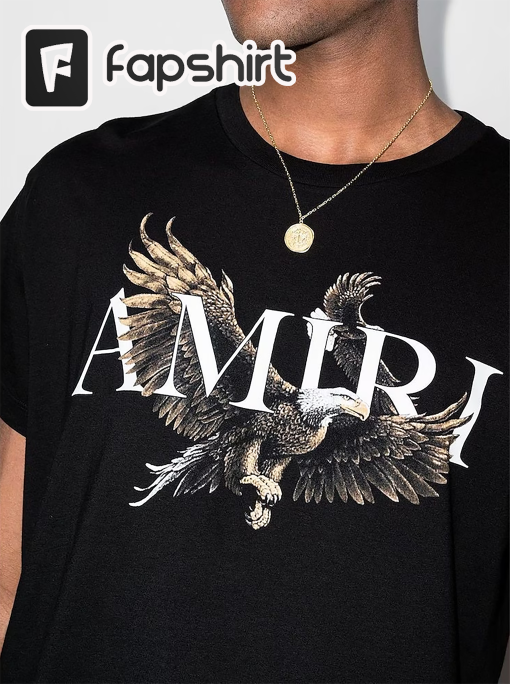 AMIRI Eagle Shirt, Simple Logo Amiri Shirt, Amiri Eagle Paint Black Sweatshirt, Hoodie, Merch, Gift for Him, gift For Her