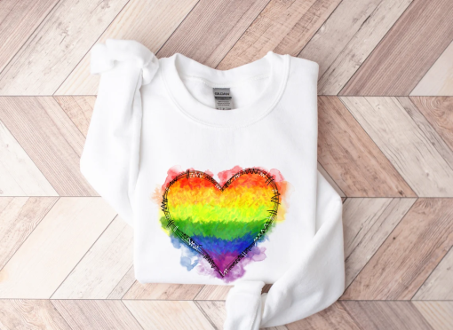 Rainbow Heart Shirt, Pride Heart Shirt, LGBT Shirt, LGBT Shirt Gift, LGBT Shirt Funny, Pride Shirt Women, Pride Gift, Pride Celebration T