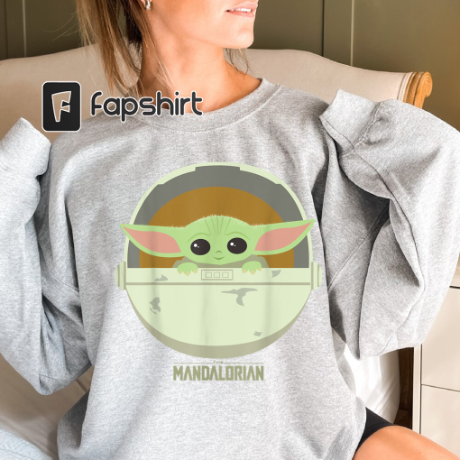 Star Wars The Mandalorian The Child Bassinet Portrait T-Shirt