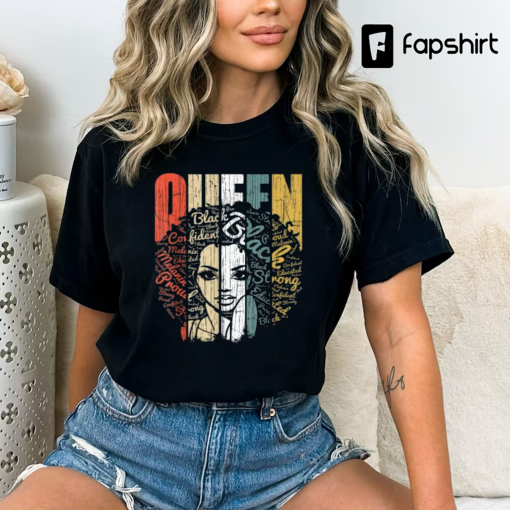 Black History Shirts for Women – Educated Strong Black Queen T-Shirt