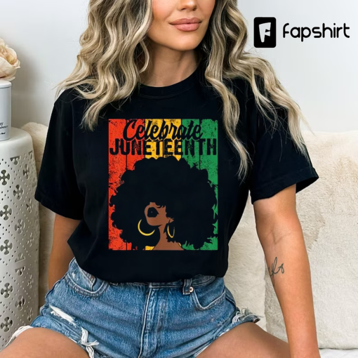 Celebrate Juneteenth Retro African Colors Womens T-Shirt