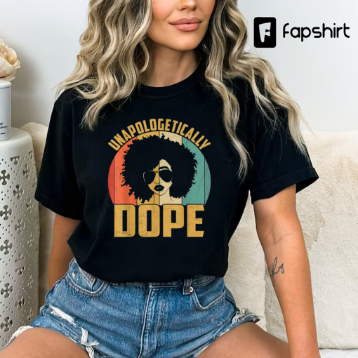 Unapologetically Dope Black Pride Melanin African American Short Sleeve T-Shirt