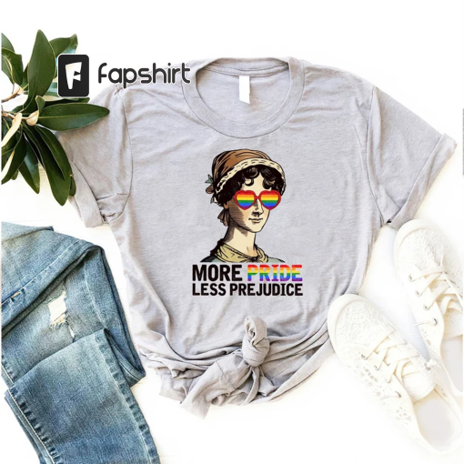 More Pride Less Prejudice Lgbt Shirt, Jane Austen Shirt, Proud Ally Shirt, Pride Month