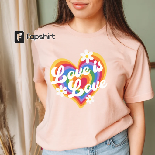 Vintage style pride shirt, Gay Rainbow Shirt, LGBT Shirt, Lesbian Shirt, Gay Pride Shirt, Softstyle Unisex Tee, 70s style pride, ally shirt