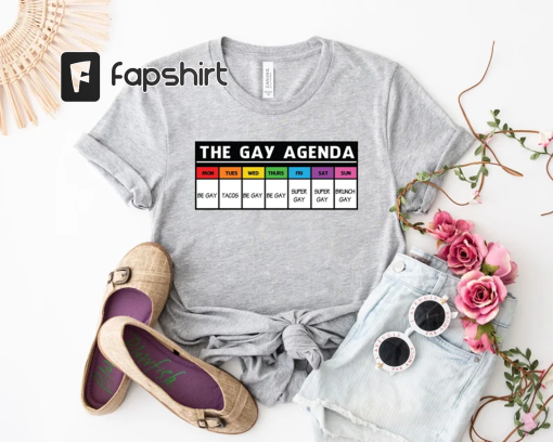 The gay agenda shirt, Gay Shirt, LGBT Shirt, Bisexual Shirt, Lesbian Shirt, vintage shirt, LGBT Gift, Pride Rainbow Shirt, trendy shirt