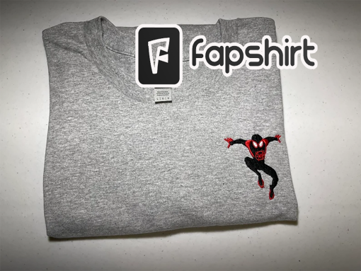 Embroidered Miles Morales Inspired T-shirt Trendy Best Seller Spiderman