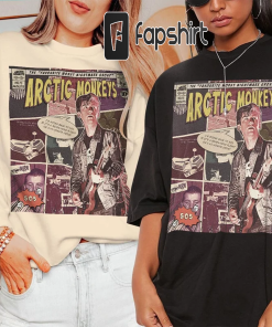 Arctic Monkeys Comic Shirt, 90S Vintage Merch…