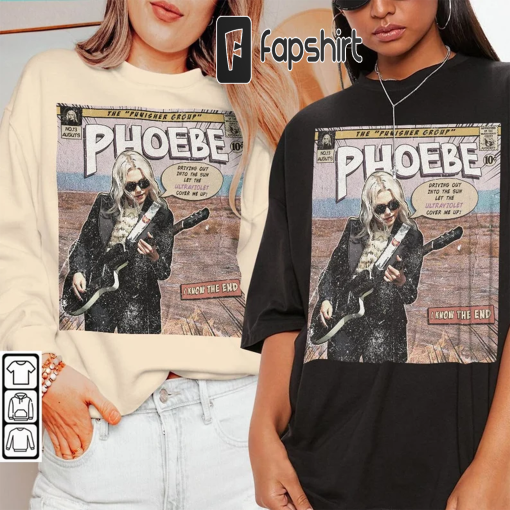 Phoebe Bridgers Comic Shirt, 90S Vintage Merch Book Art Punisher Album World Tour Tickey 2023 Graphic Tee Gift Hoodie V2, Com1905Kh