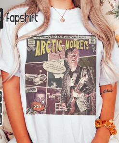 Arctic Monkeys Comic Shirt, 90S Vintage Merch…