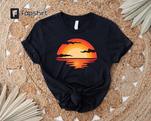 Sunset Sunshine Shirt For Beach Lovers For Sunset Tee For Women’s Summer Tee Women’s Summer Shirt Vacation Shirt for Retro Summer Tee