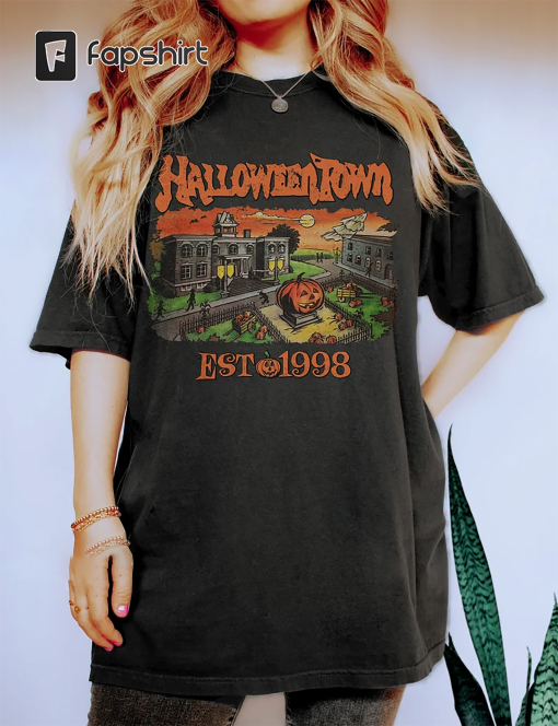 Vintage Halloweentown Est 1988 Comfort Colors Tshirt, Disney Halloween Shirt, 2023 Halloween Party Shirt, Fall Pumpkin Shirt, Halloweentown