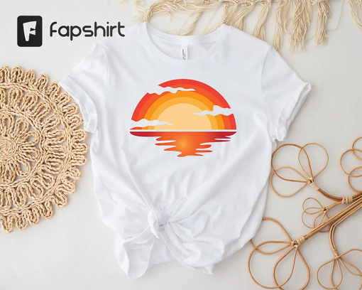 Sunset Sunshine Shirt For Beach Lovers For Sunset Tee For Women’s Summer Tee Women’s Summer Shirt Vacation Shirt for Retro Summer Tee