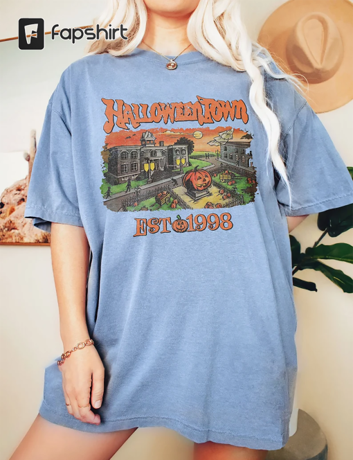 Vintage Halloweentown Est 1988 Comfort Colors Tshirt, Disney Halloween Shirt, 2023 Halloween Party Shirt, Fall Pumpkin Shirt, Halloweentown