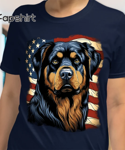 American Flag Rottweiler Dog Shirt | Rottweiler…