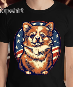 American Flag Pomeranian Dog Shirt | Pomeranian…