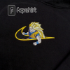 Na.ru.to A.KA.TSUKI CLOUDS Swoosh Embroidered Crewneck Hoodie, Best Anime Ninja Embroidered Sweatshirts