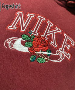 Embroidered nke floral sweatshirt, Custom Embroidery Crewneck…