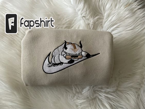 Appa Avatar Inspired Embroidered T-Shirt – Unique Cute Appa Inspired Hoodie – Couple Matching Shirt, Embroidery Sweater, Cartoon Sweatshirt