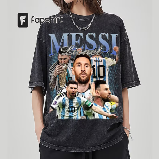 GOAT Lionel Messi Shirt, Soccer shirt, Classic 90s Graphic Tee, Unisex, Vintage Bootleg, Gift, Retro