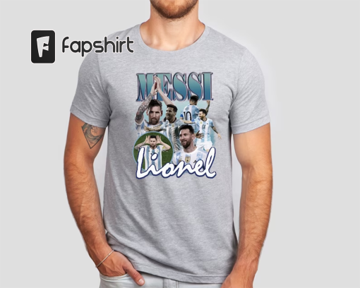 Lionel Messi Vintage Shirt, World Cup 2022, Football Player, Rap Hip Hop 90s Bootleg T Shirt, Men Women Size T-Shirt