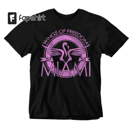 Flamingo Miami wings of freedom soccer t-shirt camiseta