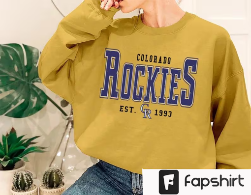 Vintage Colorado Rockies Sweatshirt, Colorado Baseball Shirt, Colorado EST 1991 Sweatshirt, Vintage Baseball Fan Shirt