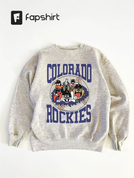 Vintage Colorado Rockies Looney Tunes Sweatshirt, Colorado Rockies Shirt, Colorado Baseball Shirt, Unisex T-shirt Sweatshirt Hoodie