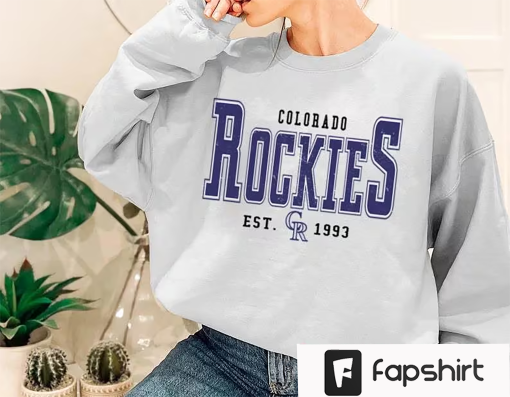 Vintage Colorado Rockies Sweatshirt, Colorado Baseball Shirt, Colorado EST 1991 Sweatshirt, Vintage Baseball Fan Shirt