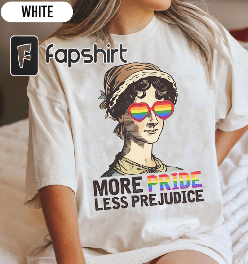 More Pride Less Prejudice Lgbt Shirt, Jane Austen Shirt, Proud Ally Shirt, Pride Month